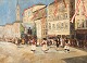 Ruzicka-
Lautenschläger, 
Hans (1862 - 
1933) Østrig: 
Menneskeoptog 
på Neuer Markt, 
Wien. Olie på 
...