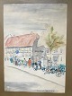 Sigurd Jacobsen 
(20 årh):
Markedsdag i 
Odense 1959
Akvarel på 
papir
Sign.: Sigurd 
Jacobsen ...