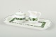 Meissen, 
sættebakke med 
flødekande og 
sukkerskål, 
stel Vine-Leaf 
Pattern, 
“Voller grüner 
...