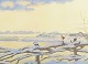 Johannes 
Larsen, 
Danmark.
"Decembermorgen", 
ca. 1908. Tryk.
Kunstner: 
Johannes Larsen 
...