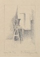 Pia Schutzmann 
(f. 1952).
Litografi, 
1982.
Opus 120, 
eksemplar nr. 
12/50.
Lysmål: H. 
27,5 ...