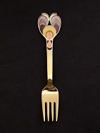 Anton Michelsen forgyldt sterling slv Julegaffel 1972