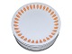 Lyngby Lotus, 
middagstallerken 
med orange 
dekoration.
Diameter 24.0 
cm.
Der er slid 
...