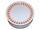Lyngby Lotus, 
middagstallerken 
med orange 
dekoration.
Diameter 24.0 
cm.
Velholdt stand 
...