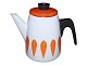 Hvid og orange 
emalje Lotus 
kaffekande fra 
Cathrineholm i 
Norge.
Højde 19 cm. 
Der er et ...