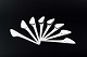 Georg Jensen, 
Danmark, ca. 
1957.
Sæt af otte 
fiskeknive i 
model Caravel, 
design Henning 
Koppel. ...