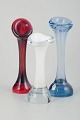 Mantorp 
Glasbruk & 
Skånska 
Glasbruket
Three vases.
Mouth-blown 
glass in red, 
blue and 
opaline ...