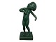 Ipsen keramik 
figur, pige 
kaldet Venus 
Kalipygos af 
Kai Nielsen i 
grøn ...