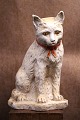 1800 tals katte 
figur i bemalet 
gips med en 
rigtig fin 
patina.
Højde: 24,5cm.