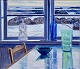 "Opstilling på bord" Oliemaleri på lærred.