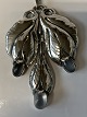 Halssmykke i jugend sølv med Månesten 830 s. Art Nouveau