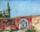 Kielberg, Ole 
(1911 - 1985) 
Danmark: Rød 
port. Kronborg, 
1966-68. Olie 
på massonit. 
Signeret: OK 
...