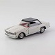 Hvid 
Mercedes-Benz 
280 SL 
legetøjsbil med 
sort tag i 
lakeret metal 
med gummi hjul. 
Motorhjelm, ...