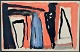 Van Velde, Bram 
(1895 - 1981) 
Holland: 
Komposition. 
Farvelitografi. 
Signeret. 
89/140. 31 x 47 
...