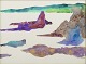 Jytte 
Abildstrøm 
(1934–2025)
Komposition, 
2013.
Akvarel på 
papir.
Et abstrakt og 
...