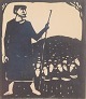 Åke Holm
Træsnit med 
bibelsk motiv.
Sort-hvid 
tryk.
Kunstner: Åke 
Holm ...