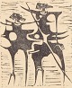 Åke Holm 
(1900–1980)
Abstrakt 
træsnit.
Kunstner: Åke 
Holm
Titel/motiv: 
To stiliserede 
...