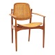 Arne Vodder 
armstol FD 186, 
teak og 
sjeneflet, 
fremstillet af 
France and 
Daverkosen 
1956-57
H: ...