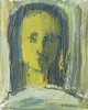 Svensk kunstner
Olie på lærred
Et ekspressivt 
portræt udført 
i en kraftig og 
pastos ...