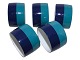 Laurids Lønborg
Set of six turqouise and blue napkin rings from 
the 1970'es