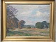 Børge Nyrop 
(1881-1948):
Efterårslandskab 
1935.
Olie på tung 
plade.
Sign.: B. 
Nyrop ...
