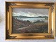 Axel Aabrink 
(1887-1965):
Parti fra 
Kielstrup Sø og 
bakker
Olie på 
lærred.
Sign.: Ax. ...