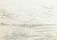 Niels Prip Hansen – Landscape, VosnæsDrawing.An atmospheric landscape executed in ...