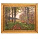 H. A. 
Brendekilde 
maleri
Hans Andersen 
Brendekilde, 
1857-1942, olie 
på lærred
Skovparti på 
en ...