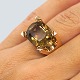 Just Andersen; Ring i 14 kt. guld med stor topas