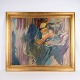 Abstrakt 
oliemaleri af 
kvinde fra 
1930’erne. Olie 
på lærred med 
guldramme.
— Oprindelse: 
...