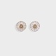 Daisy earrings from the 1940s, stamped 925S in sterling silver and gold-plated, crafted by Anton ...