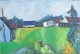 Johnny Madsen, 
dansk kunstner.
Parti med hus.
Olie på 
lærred.
Et 
stemningsfuldt 
og ...