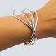 Georg Jensen; Alliance bangle in sterling silver.Designed by Allan Scharff.Inside dimensions ...