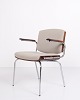 Set of 2 Duba conference chairs in rosewood and light gray fabric. Danish design from the ...