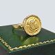Ring i 14 kt. guld, motiv af hoved i profil