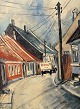 Akvarel, 
Signeret: B.J. 
27 juli 1935 
Ærøskøbing, 
Indrammet men 
uden glas, Mål: 
20x30cm, med 
...