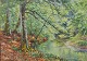 Gyde Petersen, 
Hans (1862 - 
1943) Danmark: 
Et åløb, forår. 
Olie på lærred. 
Signeret. 54 x 
75 ...