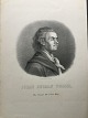 Emilius Bærentzen (1799-1868):Portræt af Johan Herman Wessel (1742-85)Litografi på papir ca ...