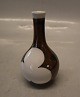 Nils Thorsson Vase brun og hvid glasur 11 cm Kongelig Dansk