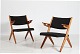Dansk 
Møbeldesign
Par easy 
chairs fra 
1960'erne 
fremstillet af 
massiv eg
m/armlæn af 
massiv ...