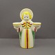 Aluminia; Christmas angel in faience. For two candles. H. 13.5 cm.Aluminia faience ...