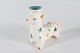 Aluminia Christmas goatFaience candlestick with green top edgeby Kaj Lange in ...