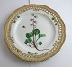 Royal Copenhagen Flora Danica. Lunch plate with open-work border. Design # 3554. Diameter 23 cm. ...