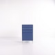 Montana cabinet / filing cabinet in blue, fitted with chrome legs. Features three drawers and ...