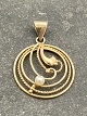 14 carat gold 
pendant D.2.6 
cm. with pearl 
from goldsmith 
Jens Aagaard 
item no. 626584