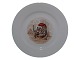 Royal Copenhagen ChristmasSide plate with gnome and cat 17.2 cm.