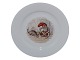 Royal Copenhagen ChristmasSide plate with gnome and cat 17.2 cm.