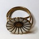 Georg Jensen. Daisy Ring sterling silver with white enamel (925). Ring size 51.