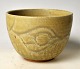 Hjorths ceramics, 20th century. Bornholm, Denmark. Unique bowl. Stoneware. With decoration on ...