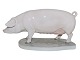 Large, rare Royal Copenhagen Figurine, Pig with a curly tail.Designed by Helen ...